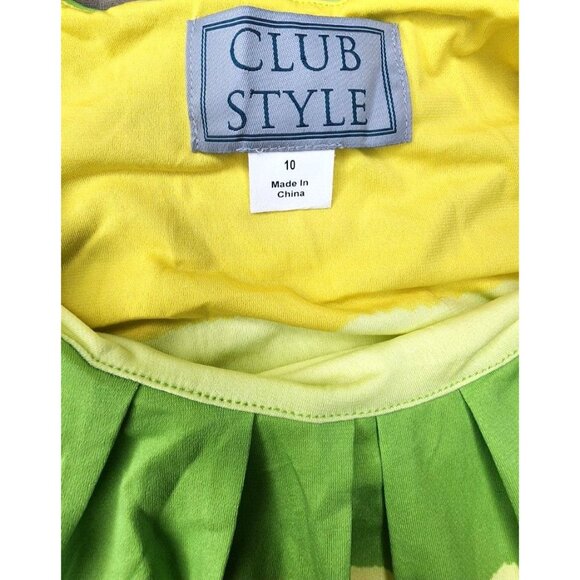 Rare Club Style Yellow Polyester Spandex Fitted Nightgown Leisure Dress Size 10 - Picture 7 of 8